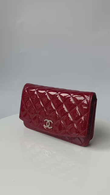 Sold Chanel Wallet On Chains WOC Timeless/ Classic Red Patent Leather