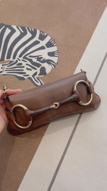 Gucci Horsebit 1955 Small Coffee Brown Leather Shoulder Bag