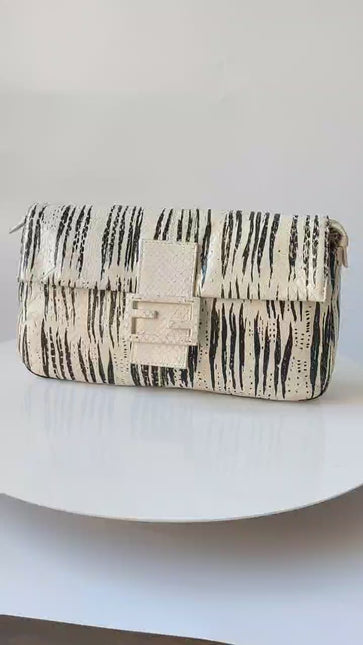 Sold Fendi Baguette in Python leather zebra print