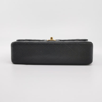 Chanel Classic Flap Medium Black Caviar Leather Gold Hardware, 2014