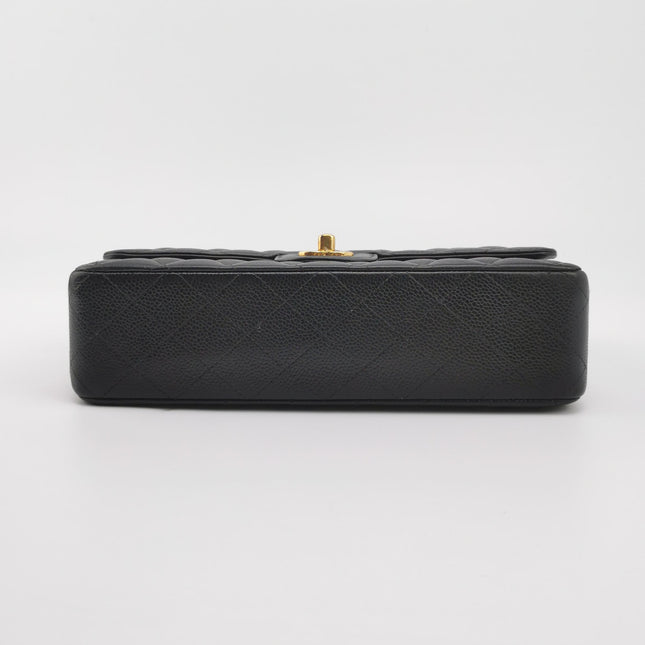 Chanel Classic Flap Medium Black Caviar Leather Gold Hardware, 2014