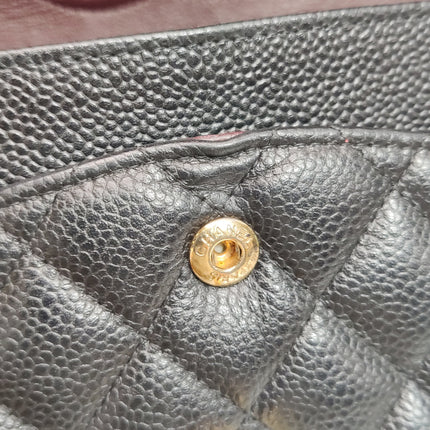 Chanel Classic Flap Medium Black Caviar Leather Gold Hardware, 2014