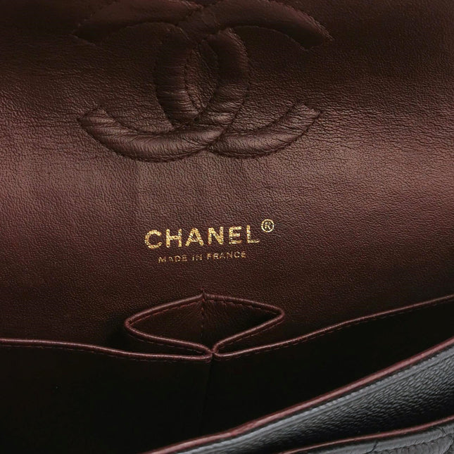 Chanel Classic Flap Medium Black Caviar Leather Gold Hardware, 2014