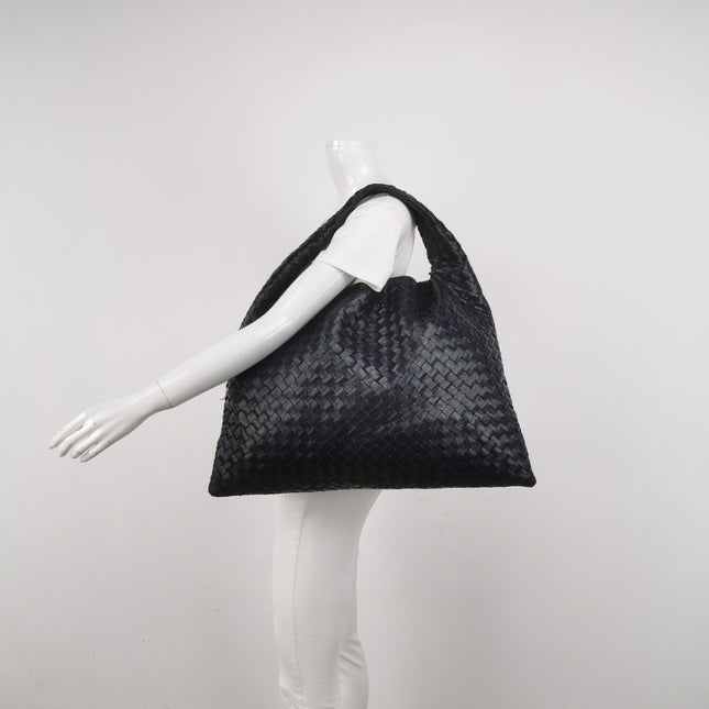 Bottega Veneta Hop Large Leather Navy Hobo Bag 55cm