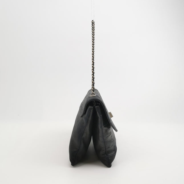 Chanel 2.55 Black Lambskin Square Stitching Shoulder Bag