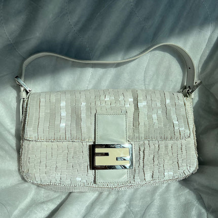 Sold FENDI Baguette Snow White sequins excellent condition