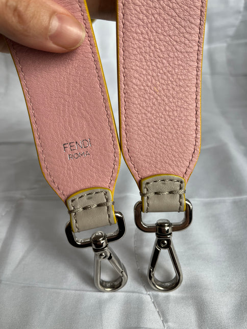 Sold FENDI Baguette Pink Leather 3D FF Motif Crossbody bag