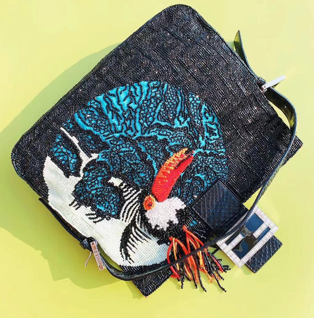 Sold FENDI Baguette Tucano Black Glitter 15th Anniversary special edition collector piece RARE