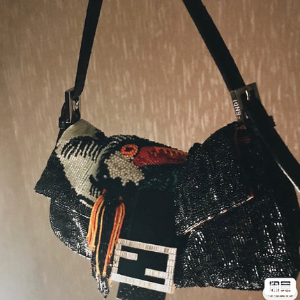Sold FENDI Baguette Tucano Black Glitter 15th Anniversary special edition collector piece RARE