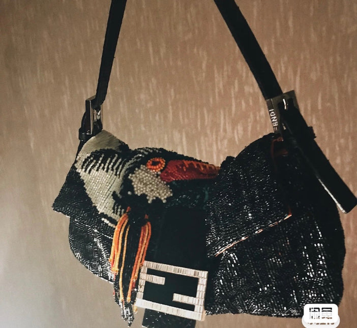 Sold FENDI Baguette Tucano Black Glitter 15th Anniversary special edition collector piece RARE