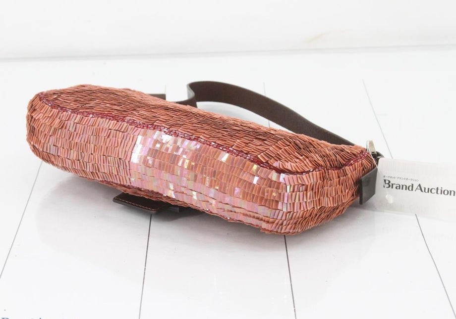 Sold Fendi Baguette Glitter Pink square sequins