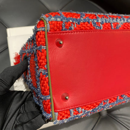 Sold Lady Dior Medium Tweed Handbag