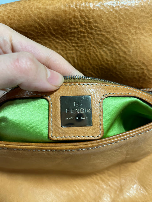 Sold  Fendi Mamma Baguette Brown leather with embroidery