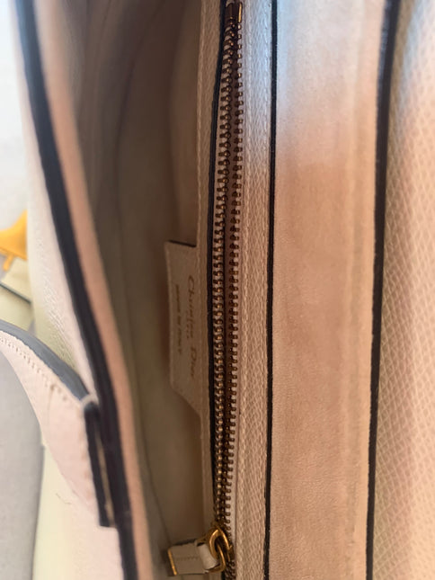 Sold Dior Saddle White Medium Leather Handbag like new