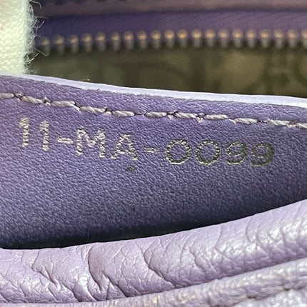 Sold  Lady Dior Medium Cannage lambskin leather pastel purple/lilac/lavender handbag with shoulder strap