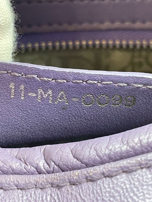 Sold  Lady Dior Medium Cannage lambskin leather pastel purple/lilac/lavender handbag with shoulder strap