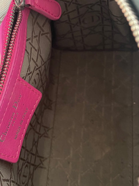 Sold Lady Dior Black Medium Cannage Lambskin leather handbag