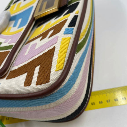 Sold Fendi baguette multicolor psychedelic FF vertigo canvas crossbody bag
