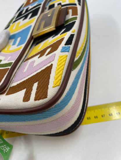 Sold Fendi baguette multicolor psychedelic FF vertigo canvas crossbody bag