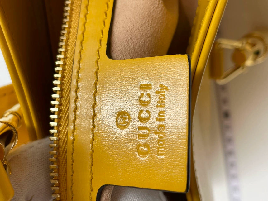 Gucci Jackie 1961 Yellow Small Leather