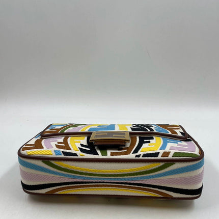 Sold Fendi baguette multicolor psychedelic FF vertigo canvas crossbody bag