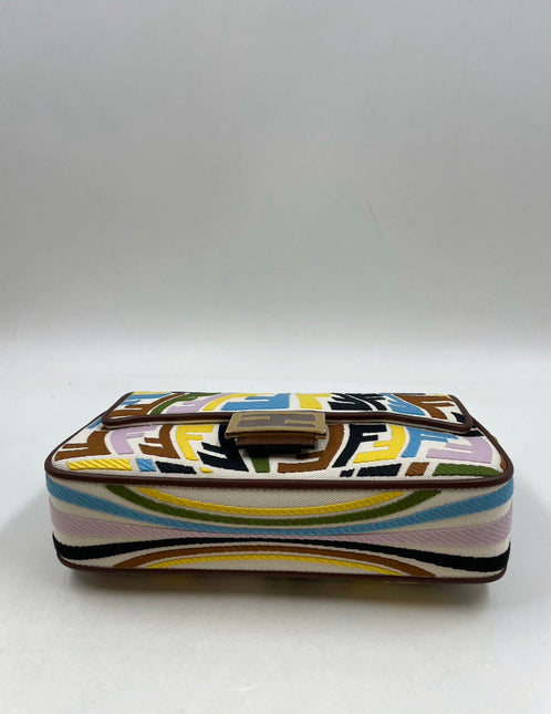 Sold Fendi baguette multicolor psychedelic FF vertigo canvas crossbody bag