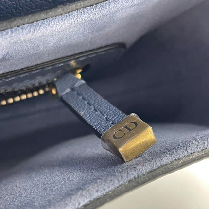 Sold Dior Saddle Medium leather greyish blue