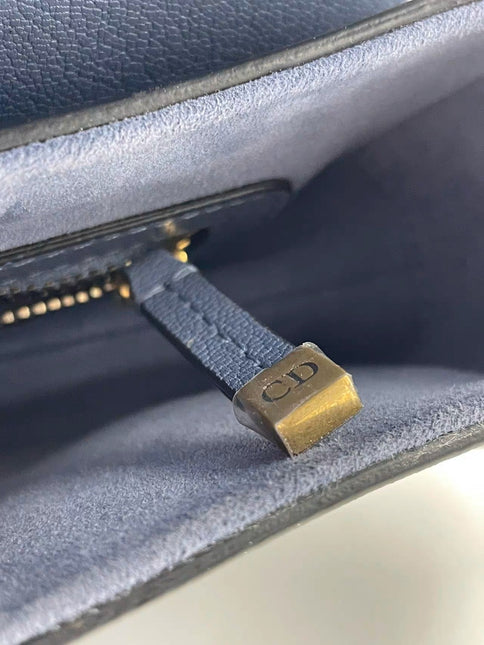Sold Dior Saddle Medium leather greyish blue