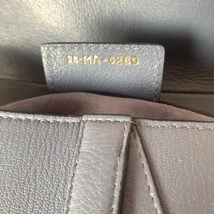 Sold Dior Saddle Medium leather greyish blue