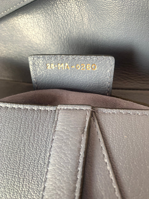 Sold Dior Saddle Medium leather greyish blue