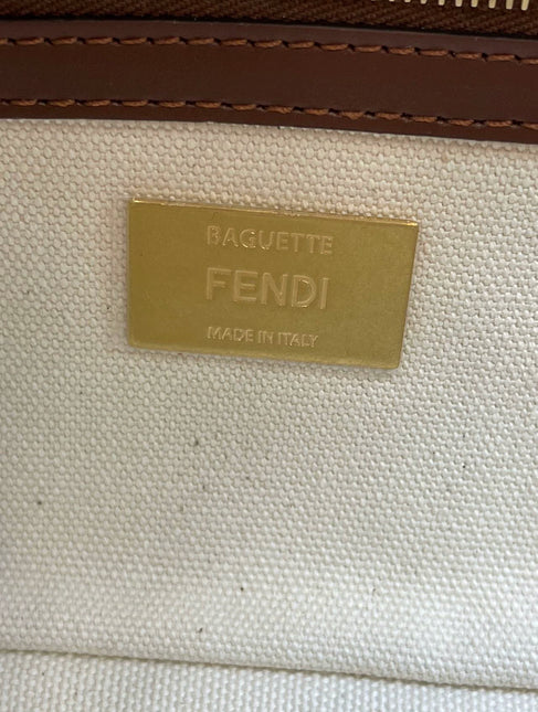 Sold Fendi baguette multicolor psychedelic FF vertigo canvas crossbody bag