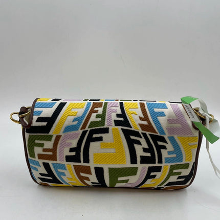 Sold Fendi baguette multicolor psychedelic FF vertigo canvas crossbody bag