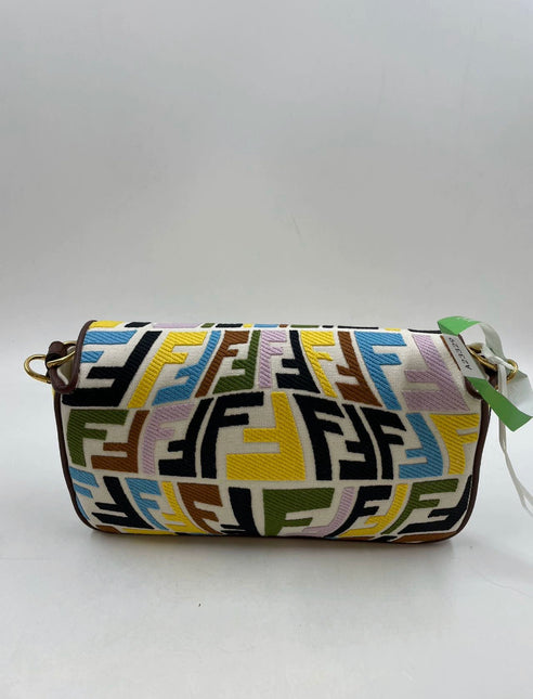 Sold Fendi baguette multicolor psychedelic FF vertigo canvas crossbody bag