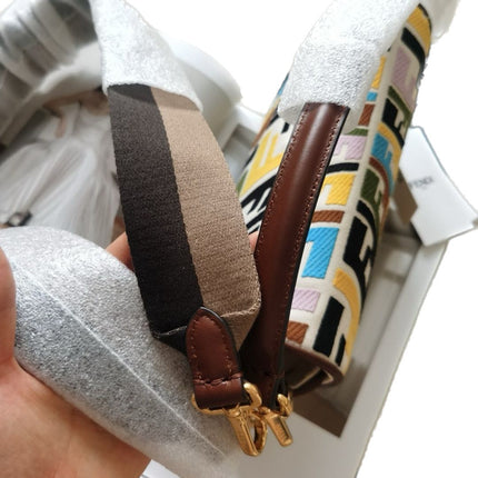 Sold Fendi baguette multicolor psychedelic FF vertigo canvas crossbody bag