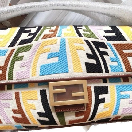 Sold Fendi baguette multicolor psychedelic FF vertigo canvas crossbody bag