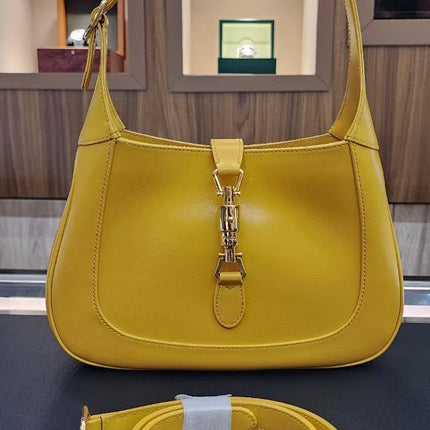 Gucci Jackie 1961 Yellow Small Leather bag with strap