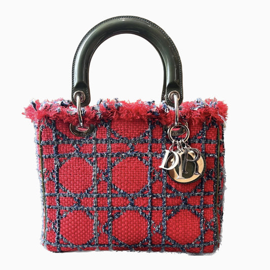 Sold Lady Dior Medium Tweed Handbag