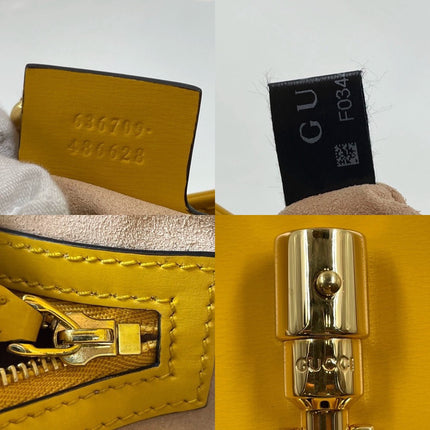 Gucci Jackie 1961 Yellow Small Leather bag with strap