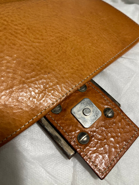 Sold  Fendi Mamma Baguette Brown leather with embroidery