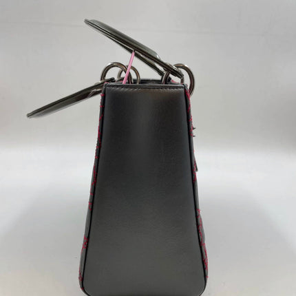 Sold Lady Dior Medium Gunmetal Grey Cannage Lambskin 2011 Limited Edition Handbag