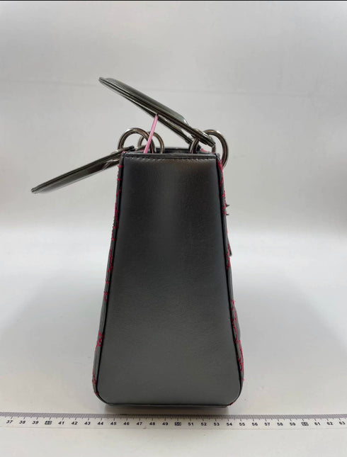 Sold Lady Dior Medium Gunmetal Grey Cannage Lambskin 2011 Limited Edition Handbag