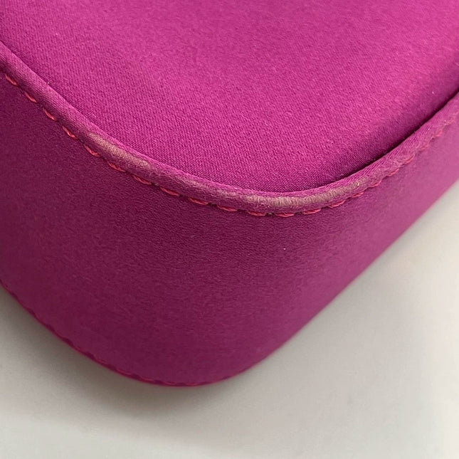 Sold FENDI Baguette Pink Silk with Large Crystals