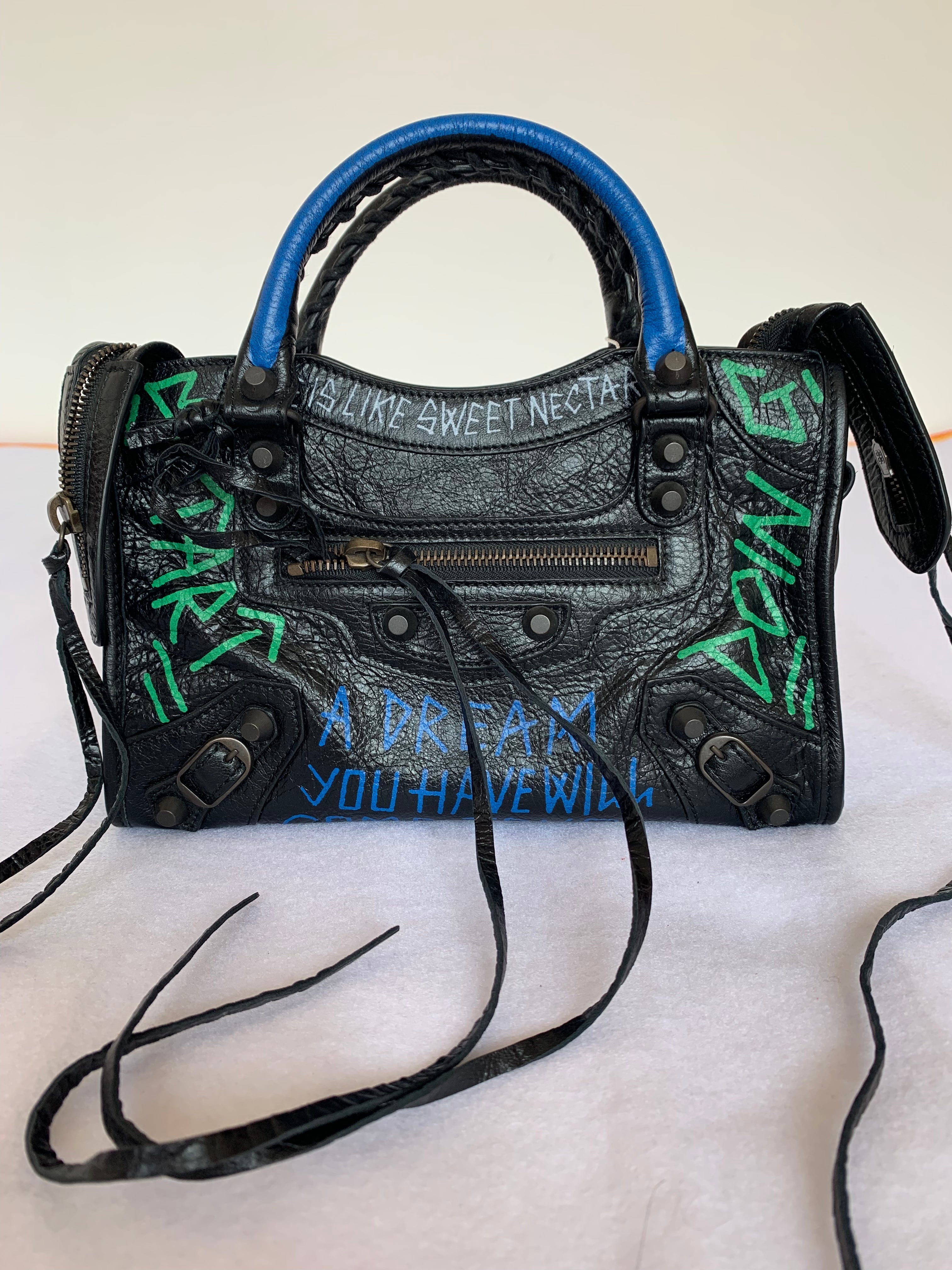 Sold Balenciaga City Mini Graffiti Luxbags