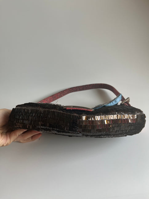 Fendi Baguette Brown Sequins bottom