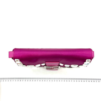 Sold FENDI Baguette Pink Silk with Large Crystals