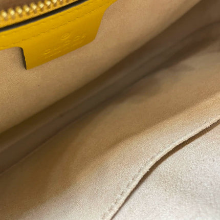 Gucci Jackie 1961 Yellow Small Leather bag interior
