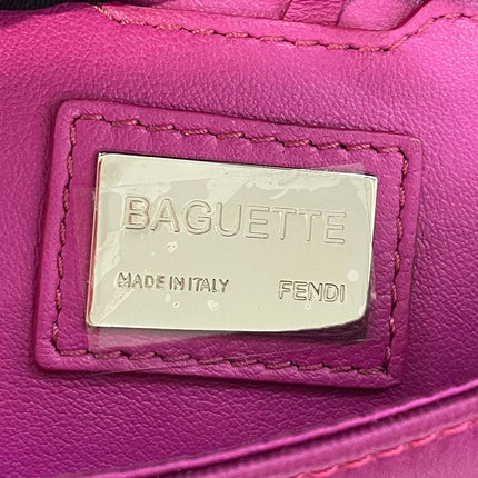 Sold FENDI Baguette Pink Silk with Large Crystals