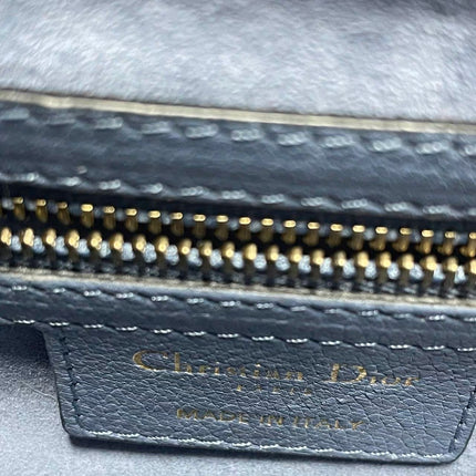 Sold Dior Saddle Medium leather greyish blue