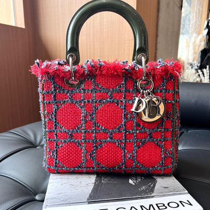 Sold Lady Dior Medium Tweed Handbag