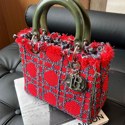 Sold Lady Dior Medium Tweed Handbag
